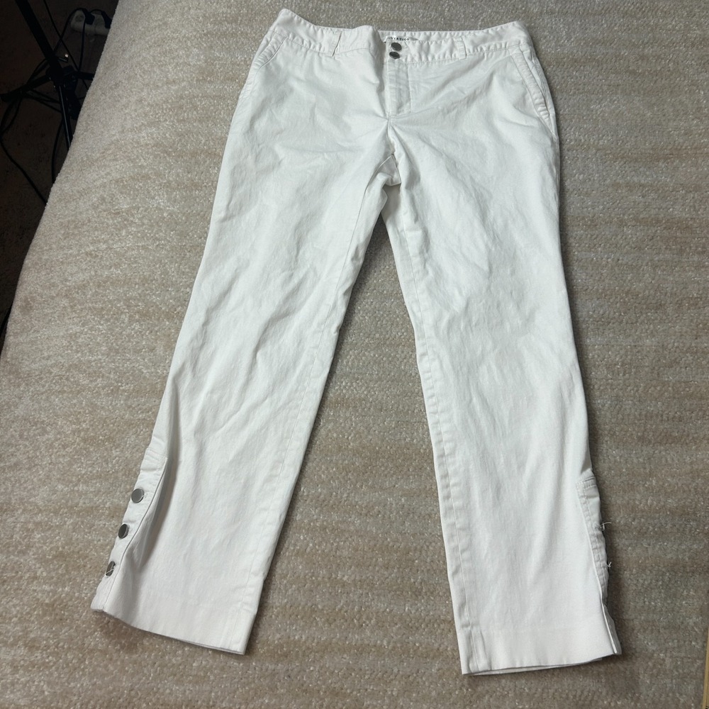 Vertigo Paris Pants Women's Size 8 White Cotton Spandex
